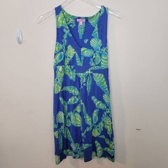 Lilly Pulitzer Dresses & Skirts - Lilly Pulitzer Fallin In Love Blue Silk Dress Size Small